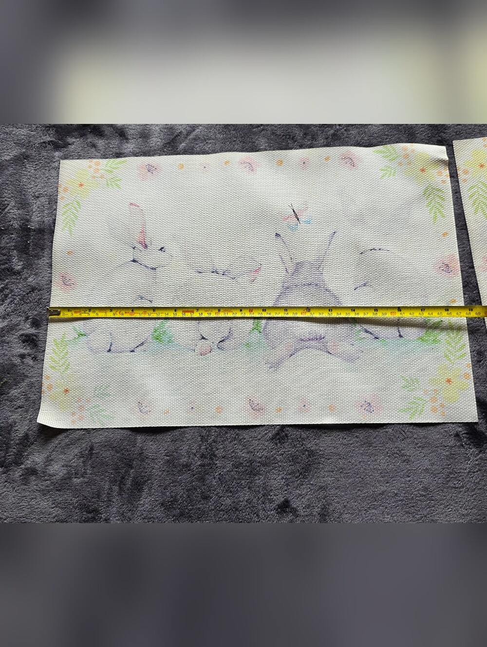 Easter/ spring bunny Placemat bundle of 4, 13 × 19" - Picture 4 of 4